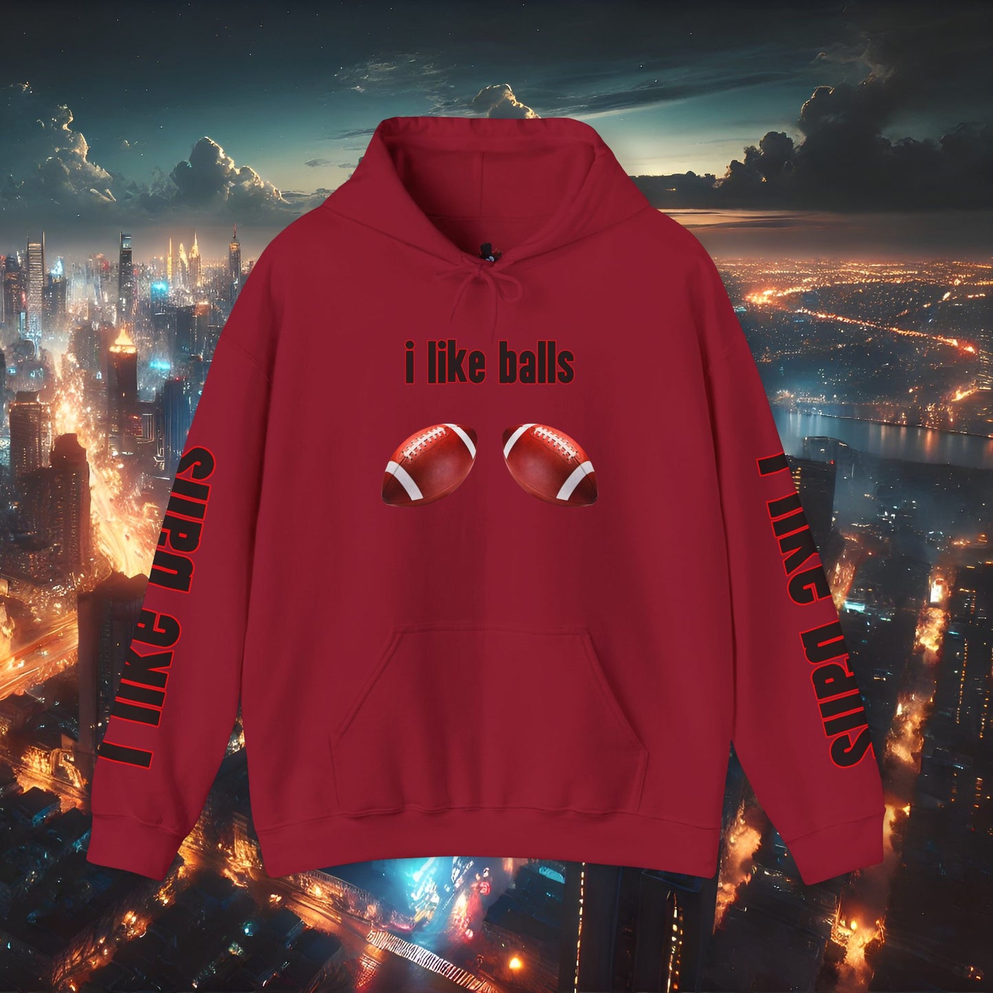 i like balls Unisex Hoodie - RECOMMEND BUYING 1 SIZE BIGGER THAN YOUR NORMAL