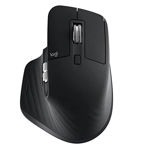 Logitech MX Master 3S  Wireless Performance Mouse with Ultrafast Scrolling Ergo 8K DPI Track on Glass Quiet Clicks USBC Bluetooth Windows Linux Chrome  Graphite