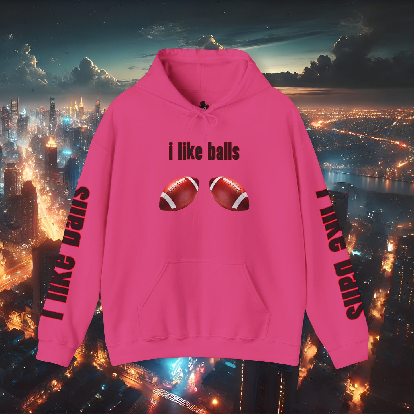 i like balls Unisex Hoodie - RECOMMEND BUYING 1 SIZE BIGGER THAN YOUR NORMAL