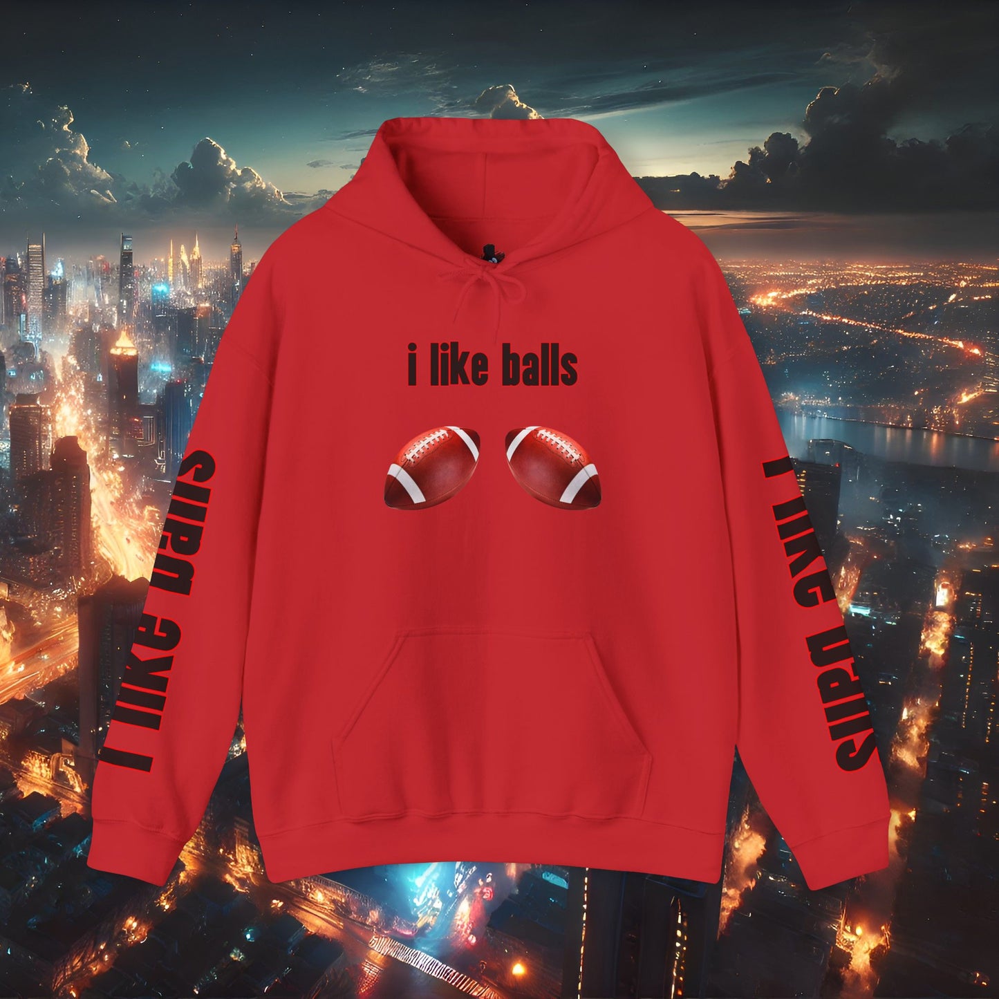 i like balls Unisex Hoodie - RECOMMEND BUYING 1 SIZE BIGGER THAN YOUR NORMAL