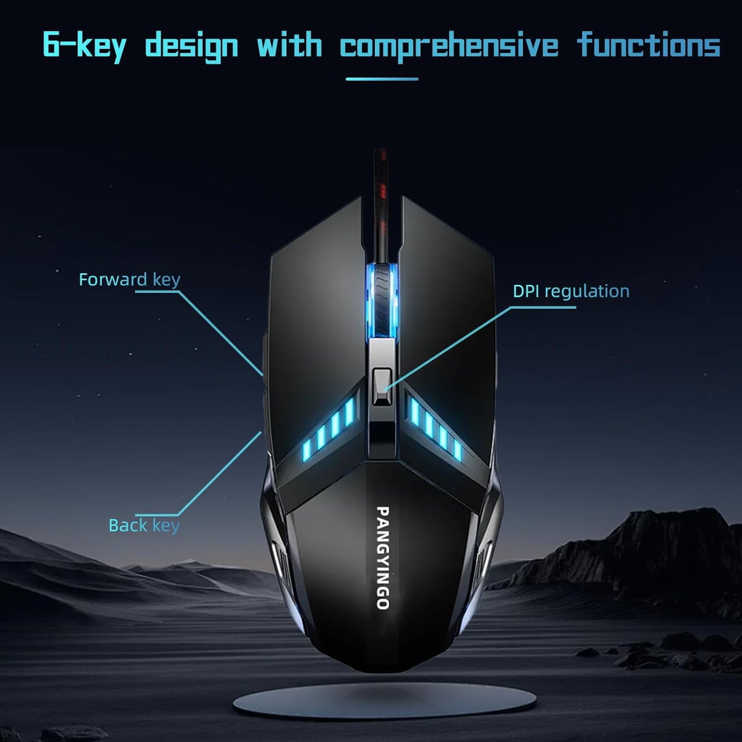 ONEUP Wired Gaming Mouse Silent Design