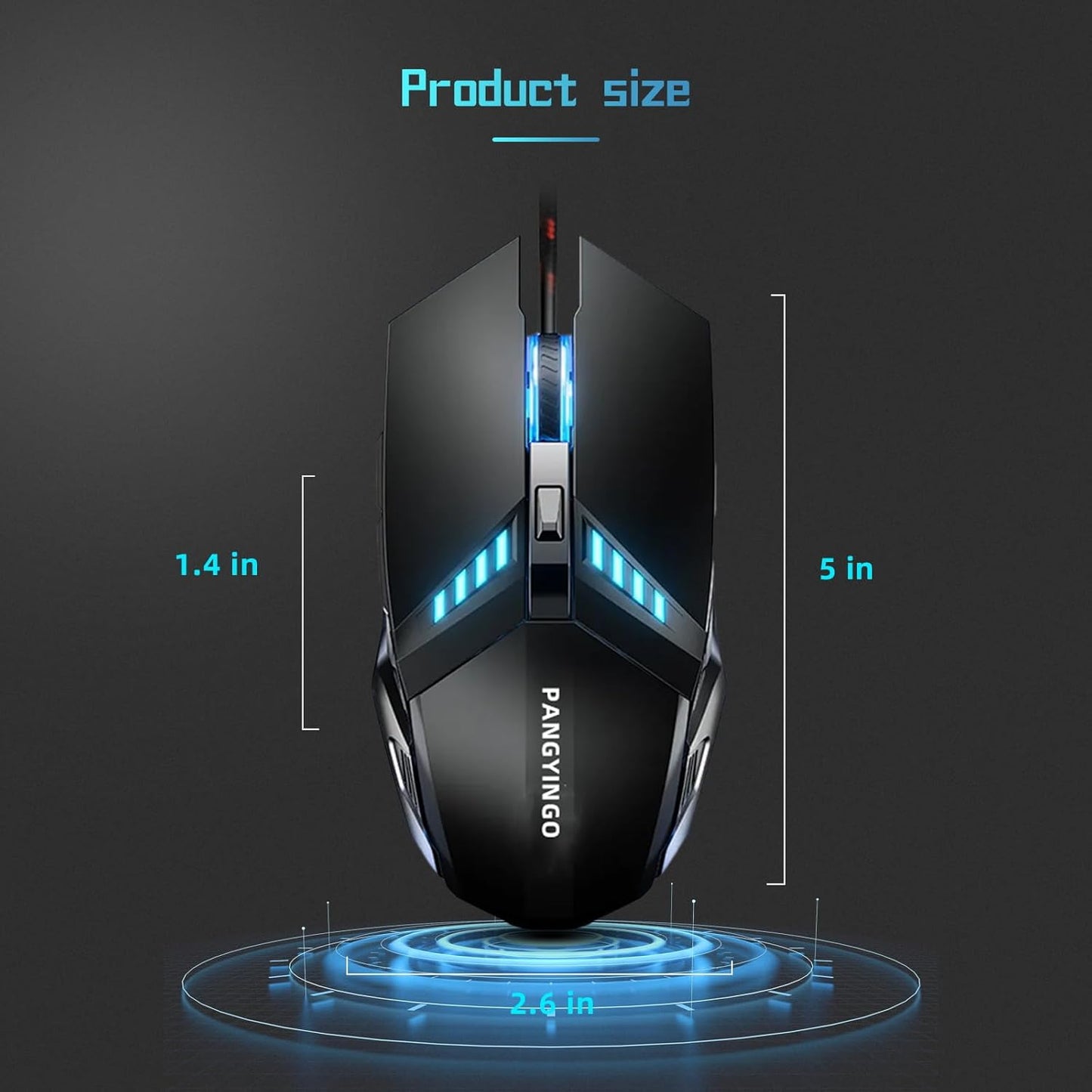 ONEUP Wired Gaming Mouse Silent Design