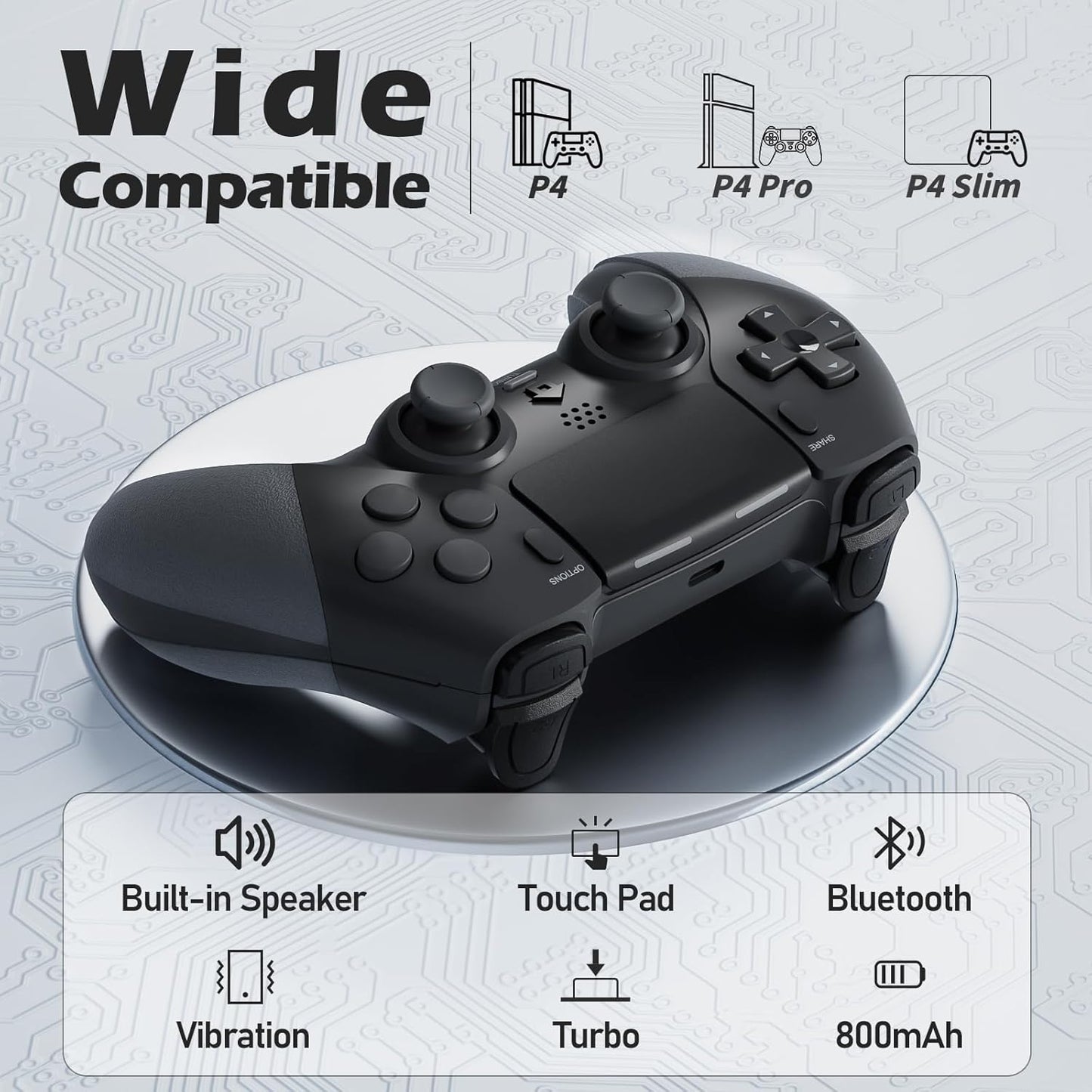 Wireless Controller for PS4 with 2 Mapping Buttons