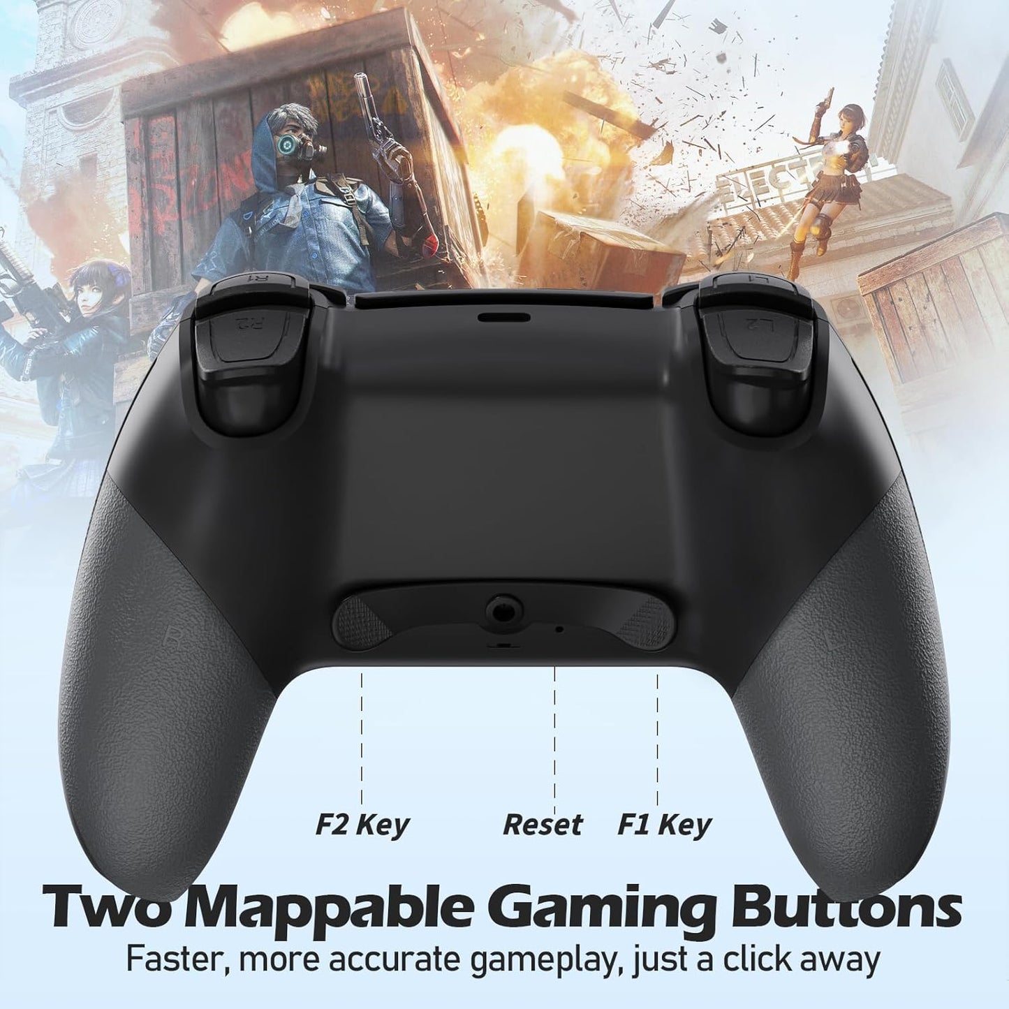 Wireless Controller for PS4 with 2 Mapping Buttons