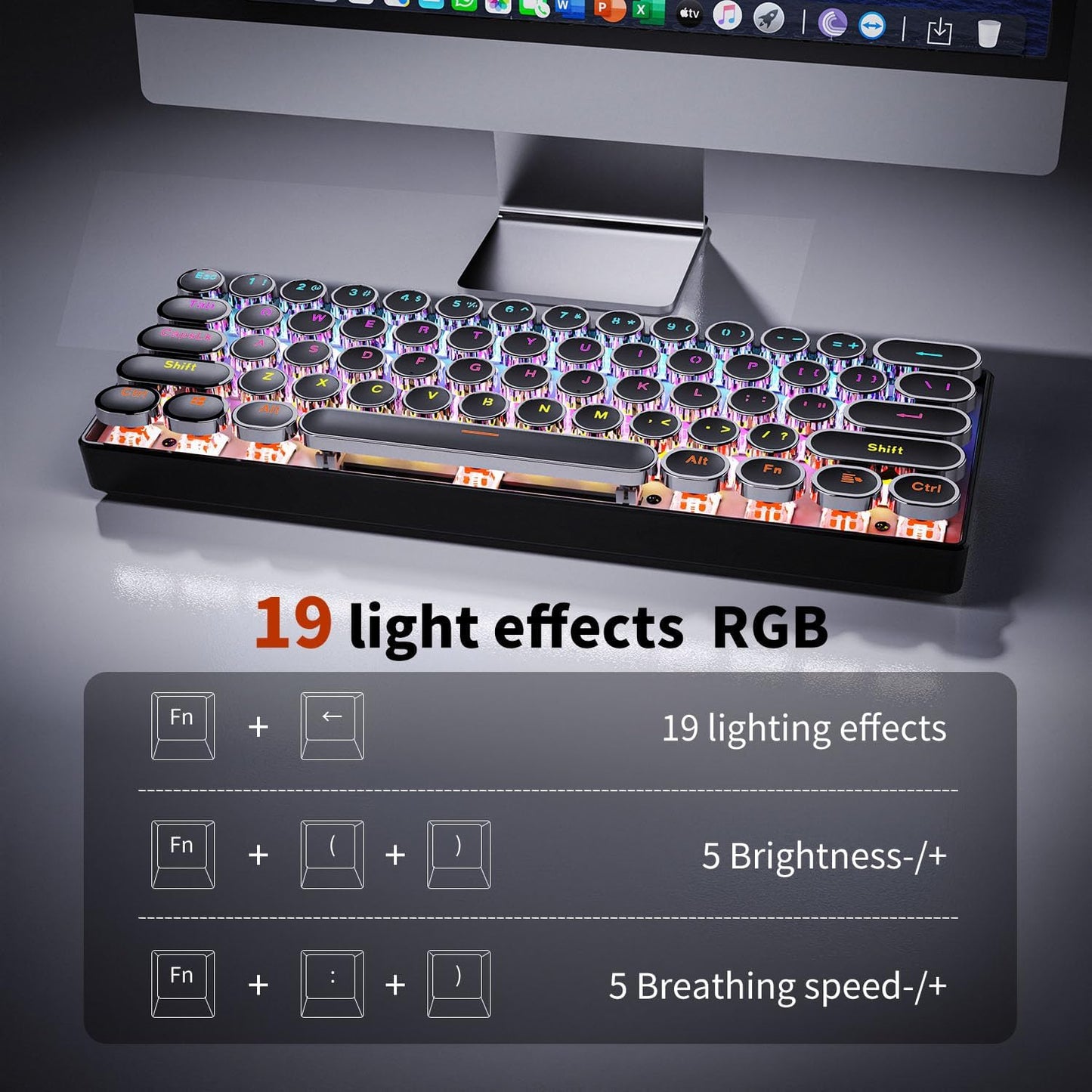 Wireless Mechanical Typewriter Keyboard 60%