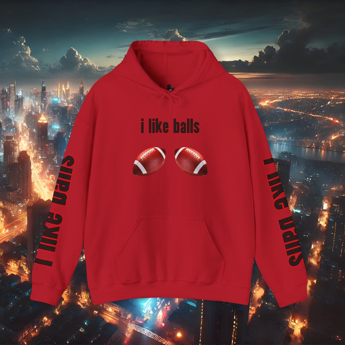 i like balls Unisex Hoodie - RECOMMEND BUYING 1 SIZE BIGGER THAN YOUR NORMAL