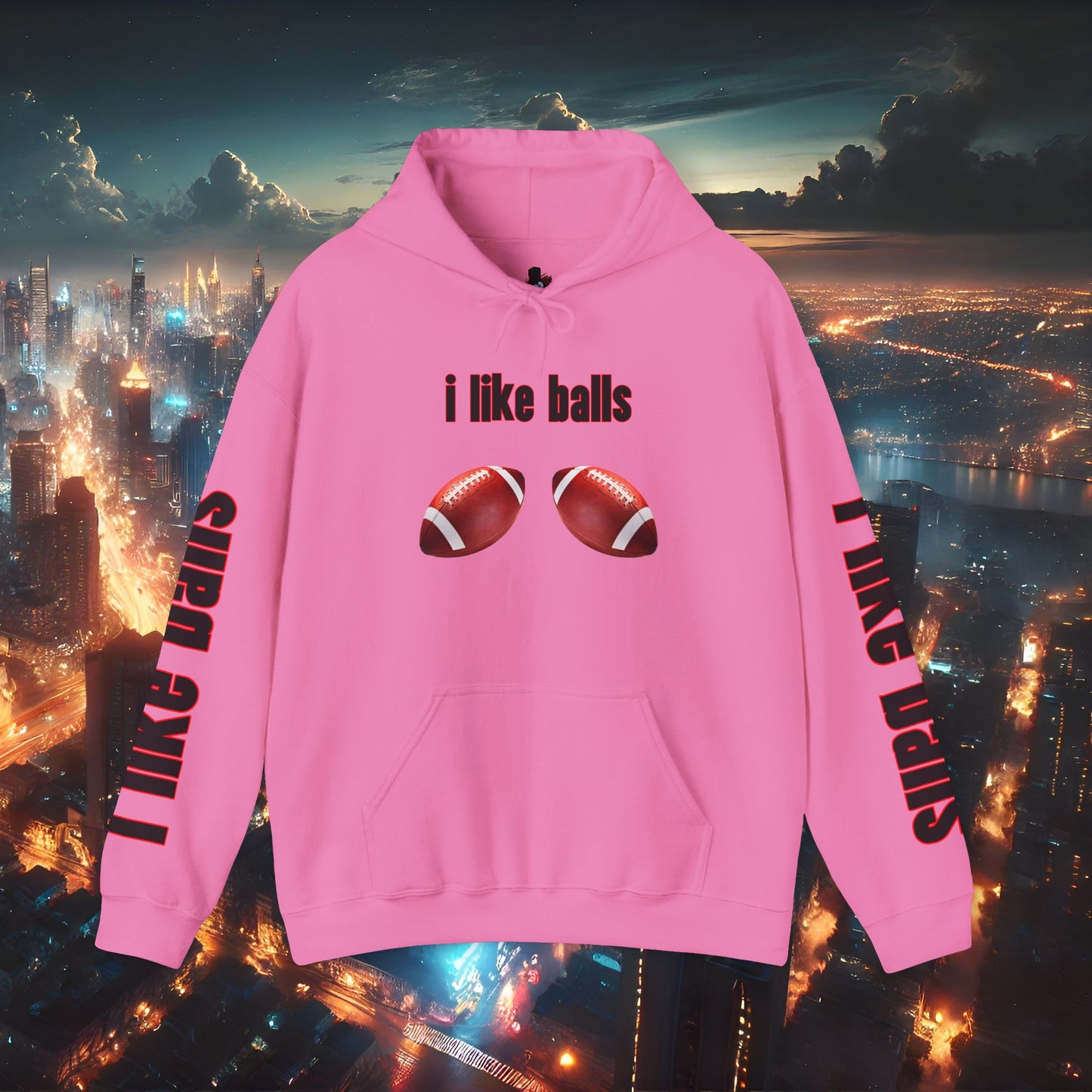 i like balls Unisex Hoodie - RECOMMEND BUYING 1 SIZE BIGGER THAN YOUR NORMAL