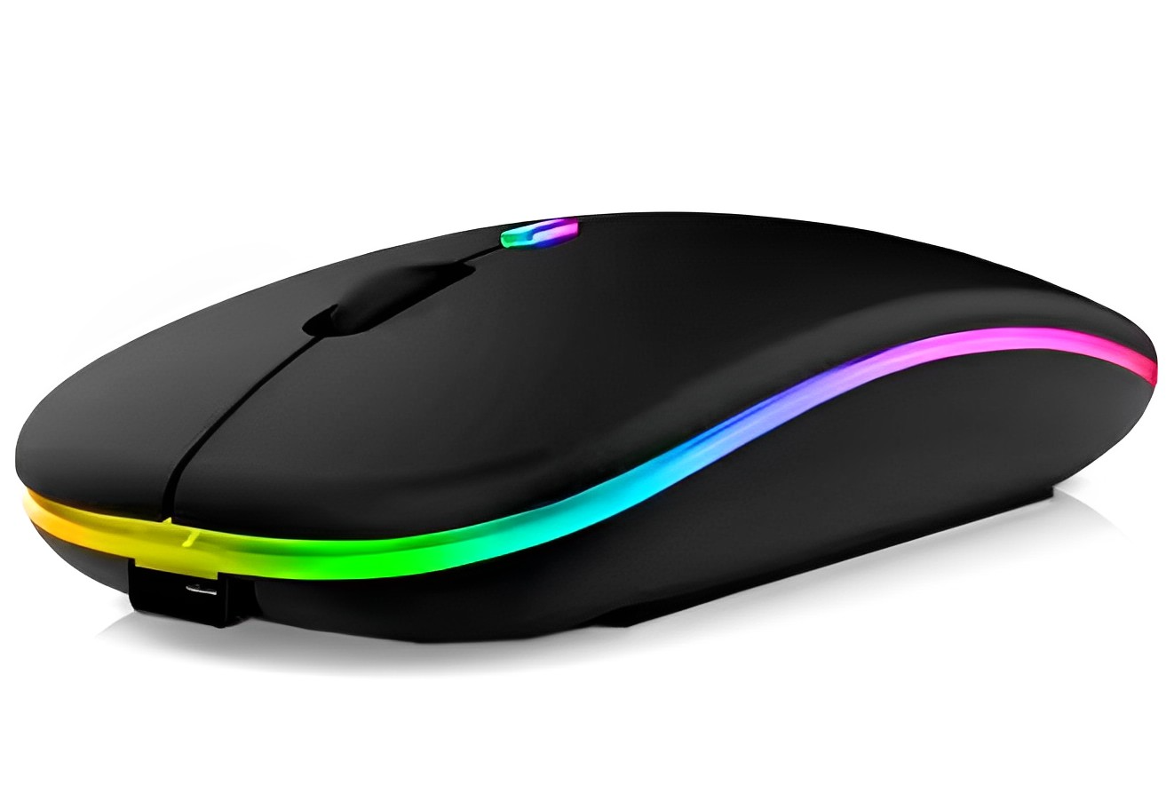 Wireless Red Green and Blue Lit Mouse