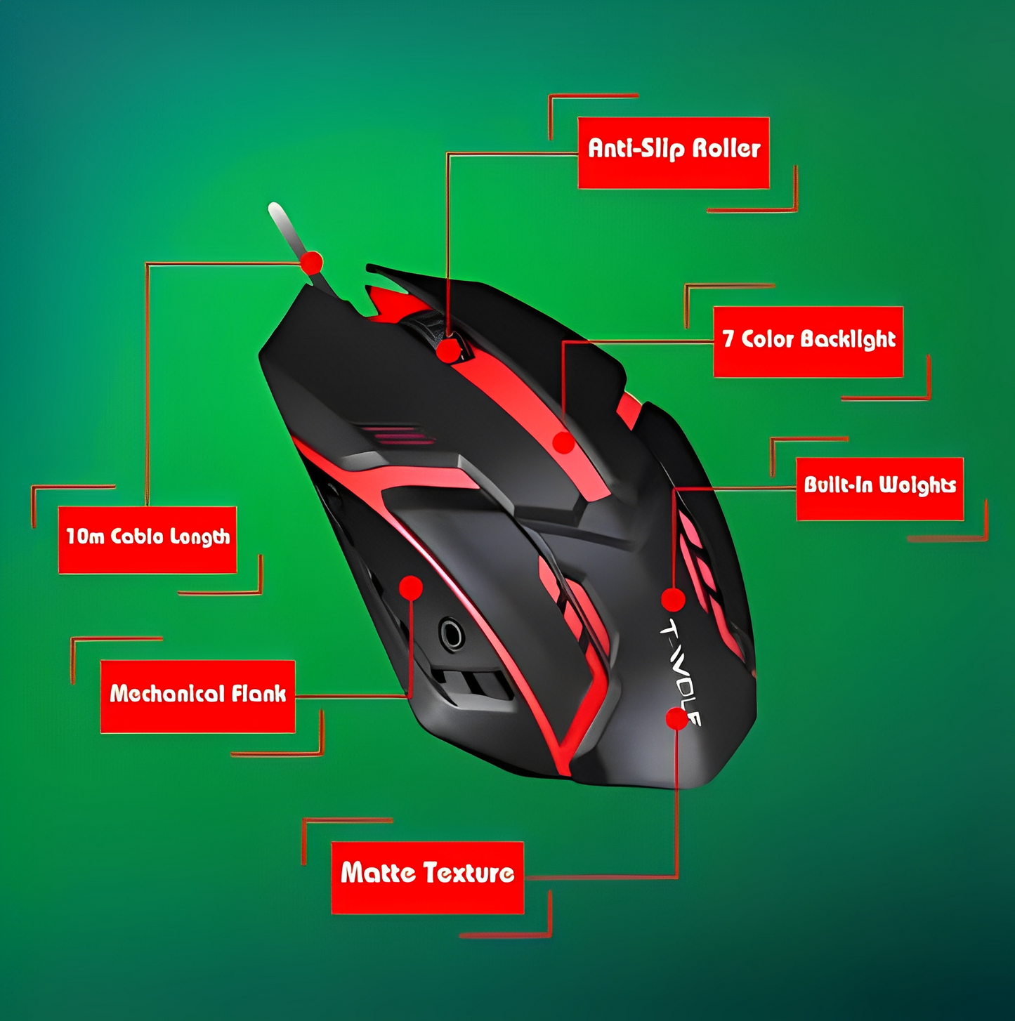 Nexurion Venom V2 Wired Gaming Mouse